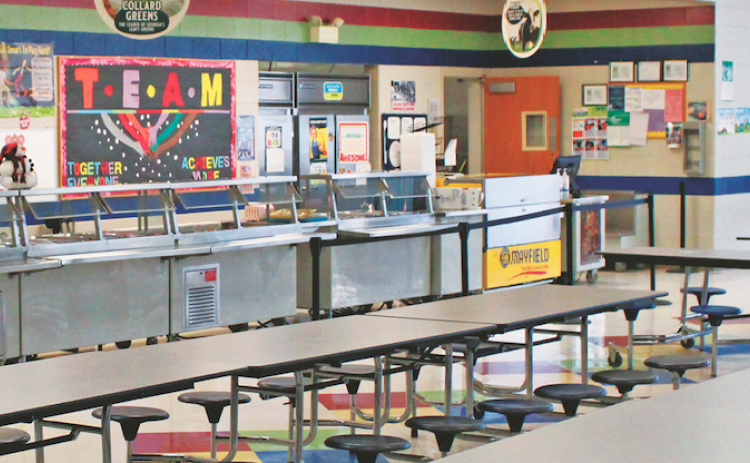 Blackburn Elementary School’s cafeteria is one of five in the Lumpkin County School System that will be impacted by meal price increases scheduled to go into effect for 2023/2024.
