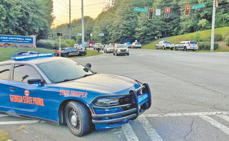 Potential party-goers and local motorists alike were greeted with a ramped up law enforcement presence Saturday night prior to the normally rowdy back-to-school block party at a local apartment complex. (Photo submitted)