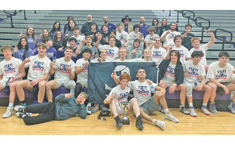 The Lumpkin County High School wrestling team defeated Columbus 34-33 to win its Duals State Championship.