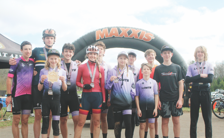 The Lumpkin County Mountain Bike  Team had an impressive showing at the Southern Cross race last weekend in Dahlonega.