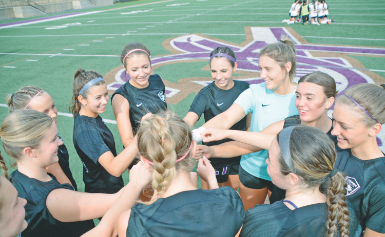 The Lumpkin County girls’ soccer team punched their ticket to the second round of the State Playoffs following a decisive 3-0 victory over Coahulla Creek. (Photo by John Bynum)